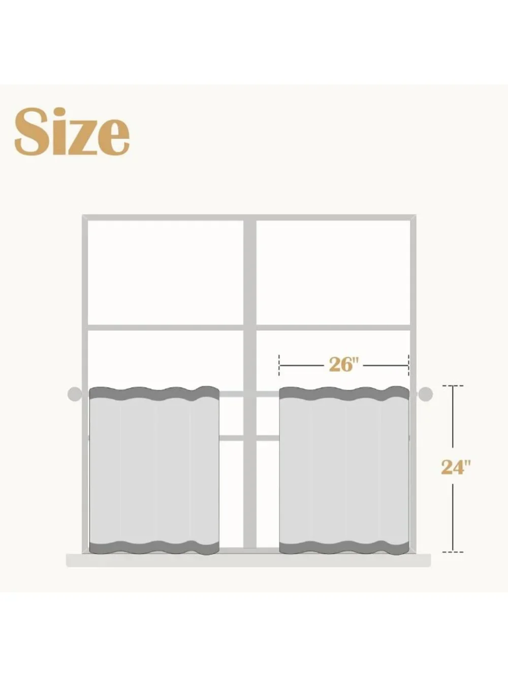 Linen Pinch Pleated Kitchen Curtains 24